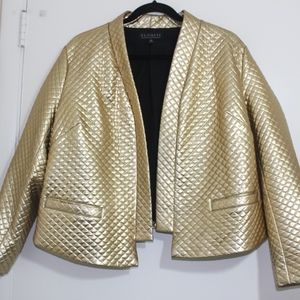 Eloquii Metallic Quilted Blazer